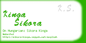 kinga sikora business card